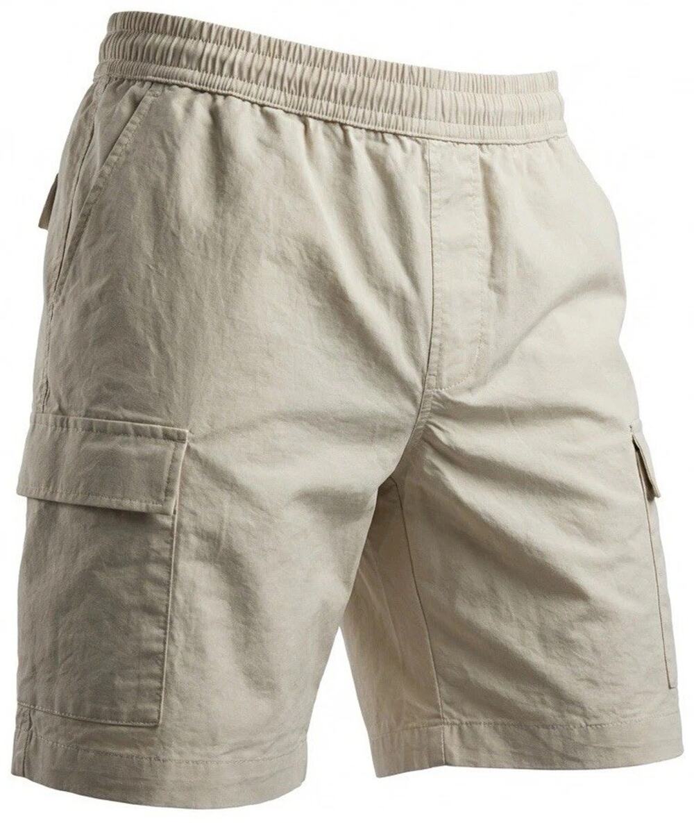 Original Use Men’s Cargo Shorts Tan Beige Elastic Waist Size Medium New w/ Tags